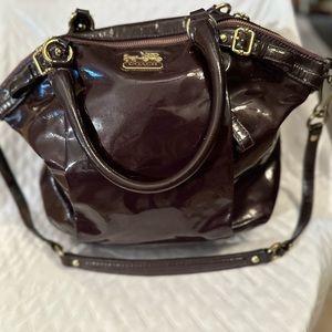 COACH Madison Lindsay leather Satchel and matching wallet